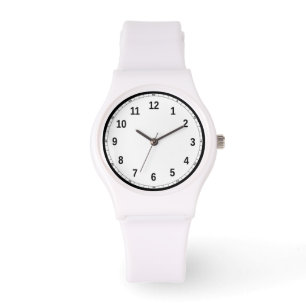 Pulsera El reloj de silicio blanco deportivo de las mujere