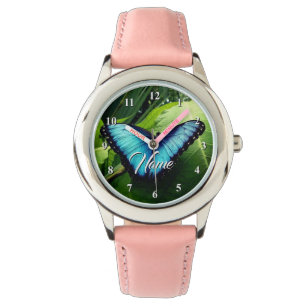 Pulsera El reloj del chica de encargo con la foto azul