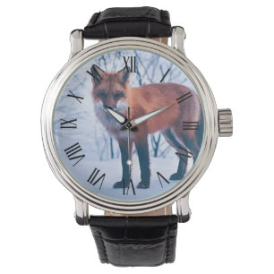 Pulsera El reloj del Fox rojo de los hombres elegantes