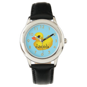 Pulsera El reloj del niño de encargo "Ducky" de goma