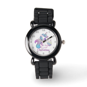 Pulsera El reloj lindo de los chicas del unicornio de la