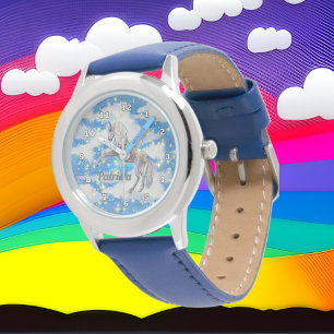 Pulsera El unicornio de la fantasía añade el reloj