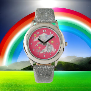 Pulsera El unicornio de la fantasía añade el reloj
