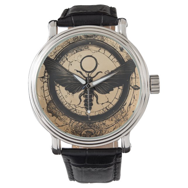 Pulsera Elegancia en tatuaje: reloj masculino de diseño ci (Anverso)