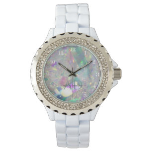 Pulsera Elegante irlandés   Reloj de monograma Diamante de