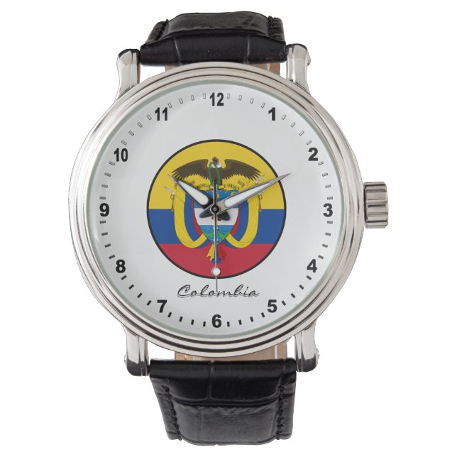 Pulsera Elegante reloj de Colombia y bandera colombiana (Anverso)