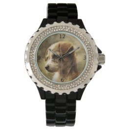 Pulsera Elegante reloj de fotos de perros vintage