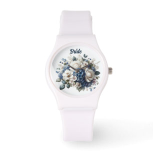 Pulsera Elegante reloj de novias florales - Día de bodas