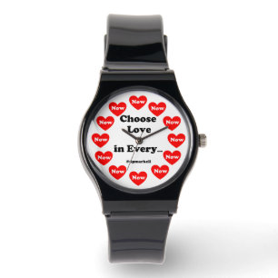 Pulsera Elegir amor en cada reloj de escritura