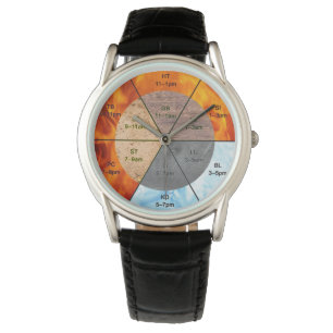 Pulsera elementos de acupuntura de meridianos de reloj de 