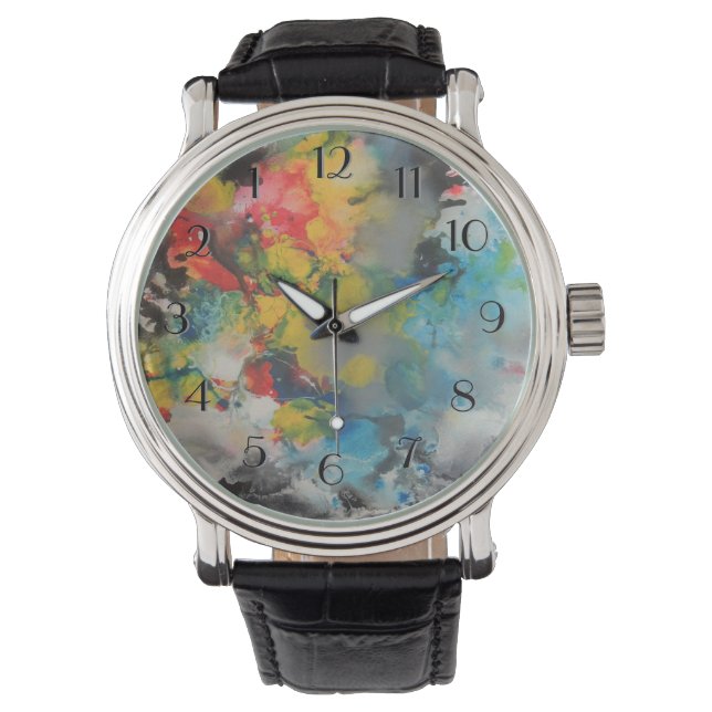 Pulsera Emergencia del reloj hacia atrás de color (Anverso)
