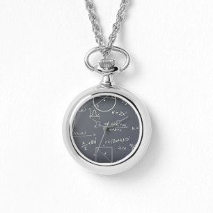 Pulsera Envoltura de plata matemática alrededor del reloj