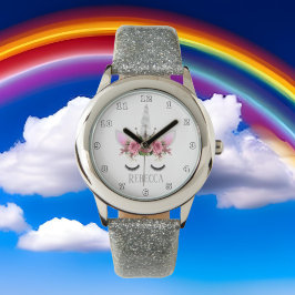 Pulsera Fantasía unicornio princesa de plata reloj de nomb