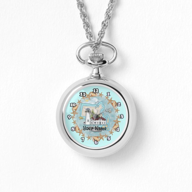Pulsera Faro de Massachusetts Shells reloj (Anverso)
