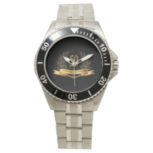 Pulsera Feliz 50° aniversario de la boda: Reloj de acero i