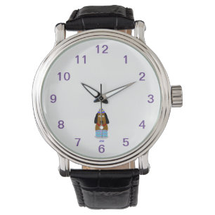Pulsera Feliz cumpleaños, reloj de la vendimia negra de la