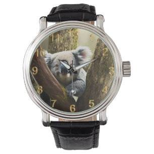 Pulsera Feliz Koala Australiano En Árbol, Reloj De Escritu