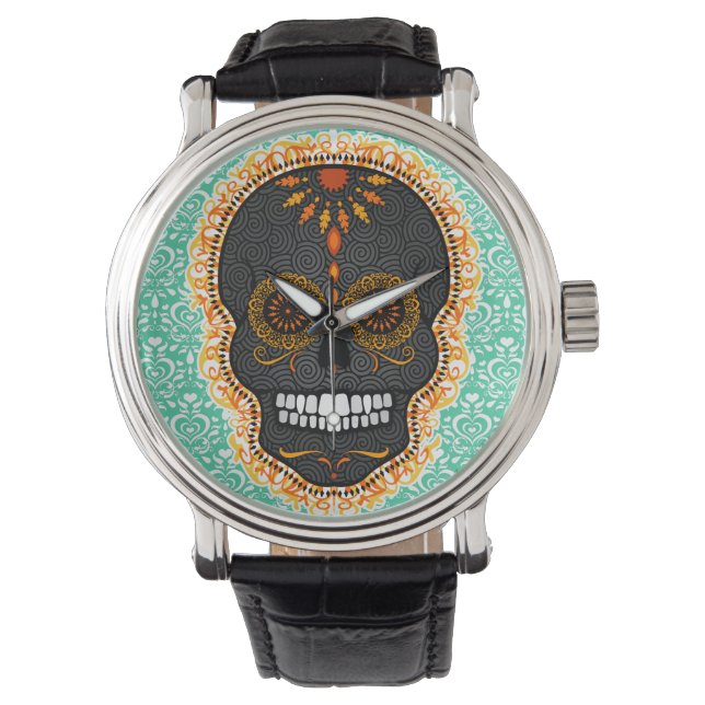 Pulsera Feliz Muertos - Reloj de escritura de azucar festi (Anverso)