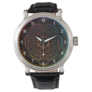 Pulsera Flor del reloj de la vida