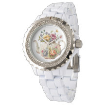 Flores de primavera bonito Elegante reloj de teter