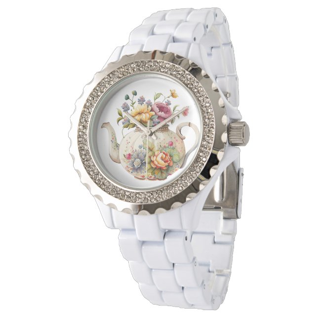Pulsera Flores de primavera bonito Elegante reloj de teter (Angular)