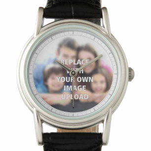 Pulsera Foto de su familia impresa en un reloj