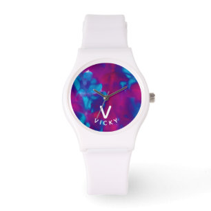Pulsera Funky personalizado abstracto reloj de tinta de má