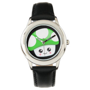 Pulsera Gamer - Reloj de correa de cuero de acero inoxidab