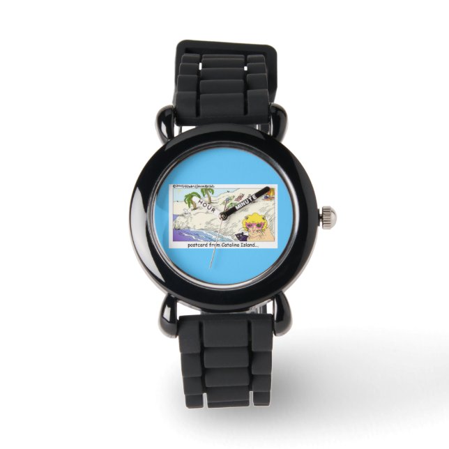 Pulsera Gatos De La Isla Catalina Divertido Reloj (Anverso)