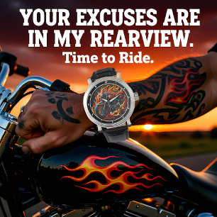 Pulsera Goma ardiendo, carátula de reloj ardiente.