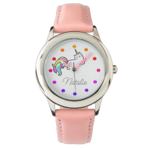 Pulsera Gracioso gato unicorn - agregar reloj de nombres