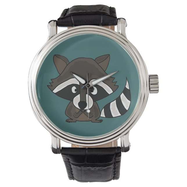 Pulsera Gracioso reloj de arte Raccoon (Anverso)