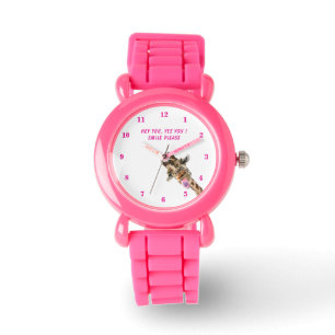 Pulsera Gracioso reloj de jirafa con texto