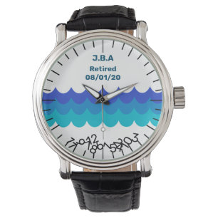 Pulsera Gracioso reloj de retiro número de solapadas olas 