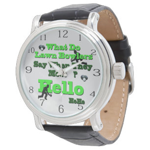 Pulsera Gracioso saludo de bolos de hierba, reloj de pulse