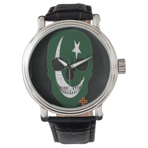 Pulsera HANDSKULL Pakistán reloj hombres de cuero B2