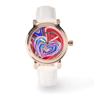 Pulsera Hermoso Reloj de Oro Rosa Abstracto Elegante