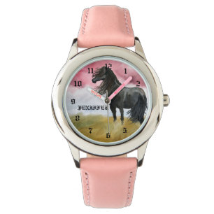 Pulsera Impresionante reloj de acuarela para caballos