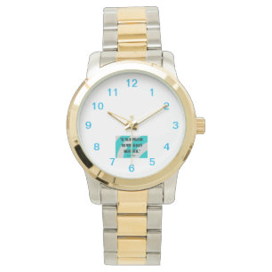 Pulsera Inspiración Unisex Reloj de dos tonos sobredimensi