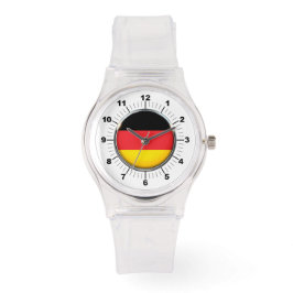 Pulsera La bandera alemana de las mujeres reloj de silicio