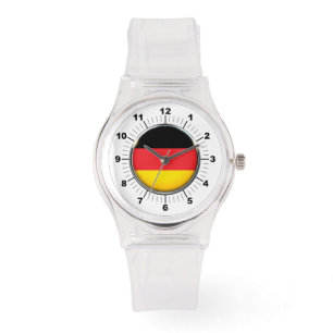 Pulsera La bandera alemana de las mujeres reloj de silicio