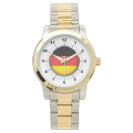 Pulsera La bandera alemana de los hombres con un reloj de 