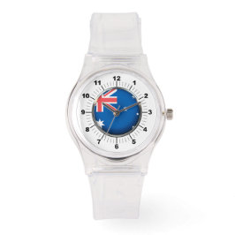 Pulsera La bandera australiana de las mujeres, reloj de si