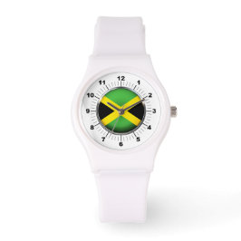 Pulsera La bandera de Jamaica de las mujeres reloj de sili