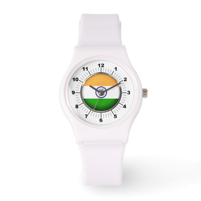 Pulsera La bandera de las mujeres en la India: Reloj de si (Anverso)