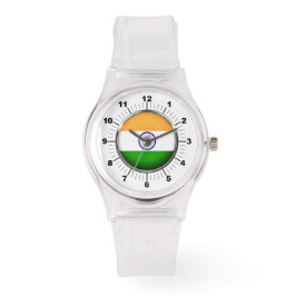 Pulsera La bandera de las mujeres en la India, un reloj de