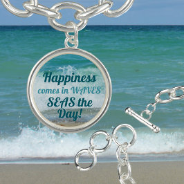 Pulsera La felicidad llega en los mares de olas el día
