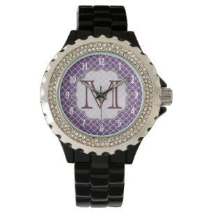 Pulsera Lavender Quarterfoil Latti Monograma reloj de puls