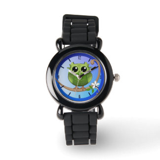 Pulsera Lechuza, luna llena y Personalizado Reloj de númer