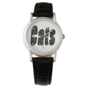 Pulsera Logo de Cat Dimensional, reloj de cuero de Damas